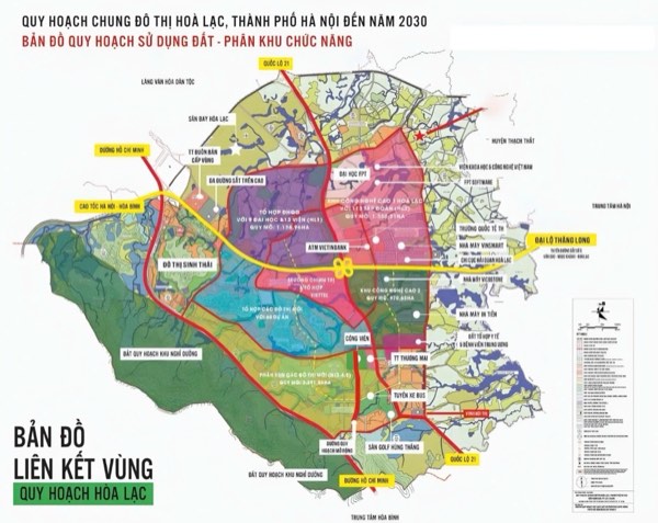 Bản đồ quy hoạch Hòa Lạc